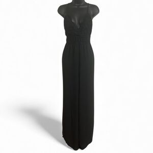 Blanche Elegant Black Sleeveless Jumpsuit Size Medium